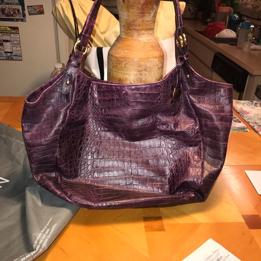 Brahmin Purple shoulder tote